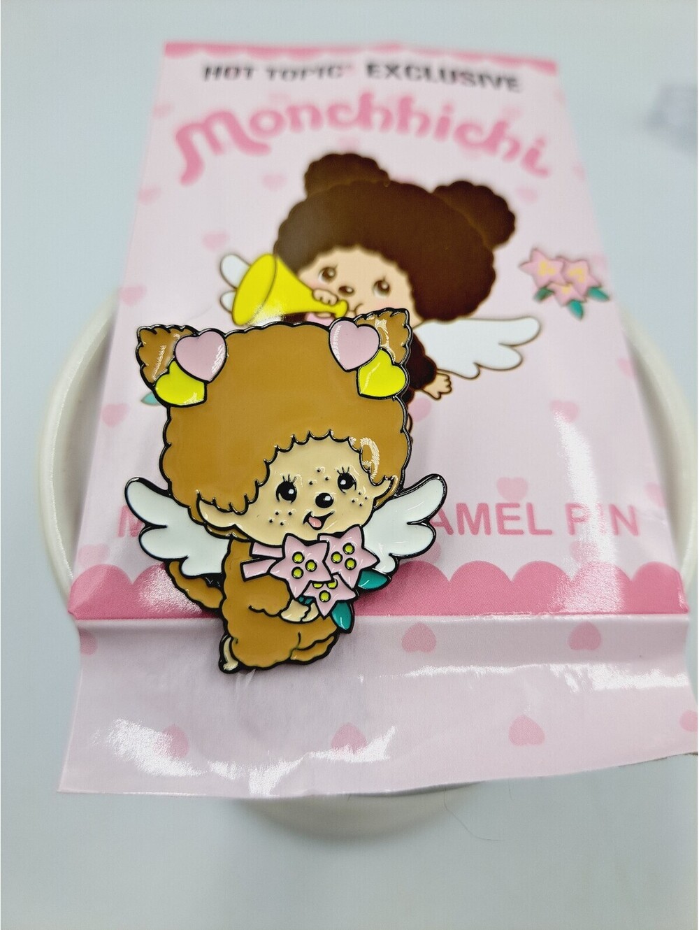 Monchhichi Monkey Angel Blind Bag Enamel Pin Y2K Retro Japanese